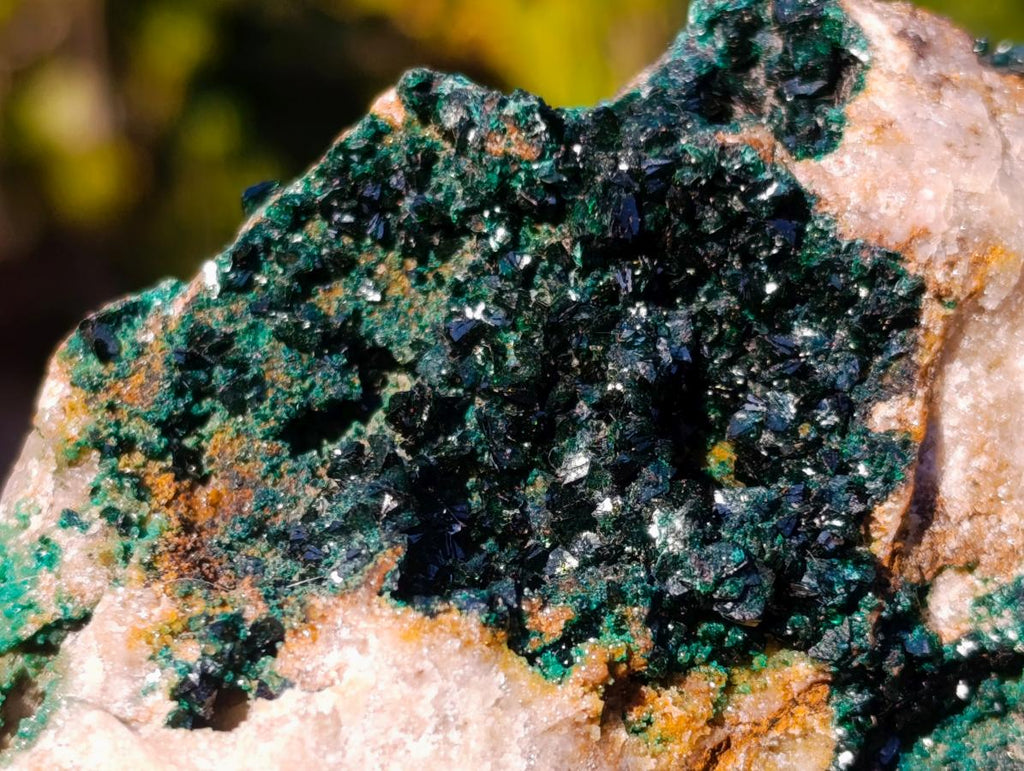 Natural Cabinet Sized Crystalline Malachite Specimens x 3 From Tenke Fungurume, Congo - Toprock Gemstones and Minerals 