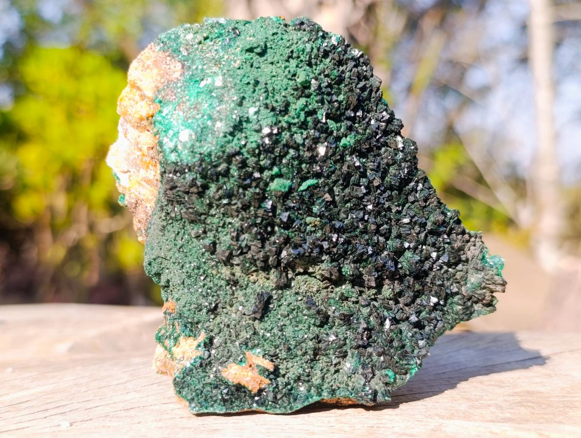 Natural Cabinet Sized Crystalline Malachite Specimens x 3 From Tenke Fungurume, Congo - Toprock Gemstones and Minerals 