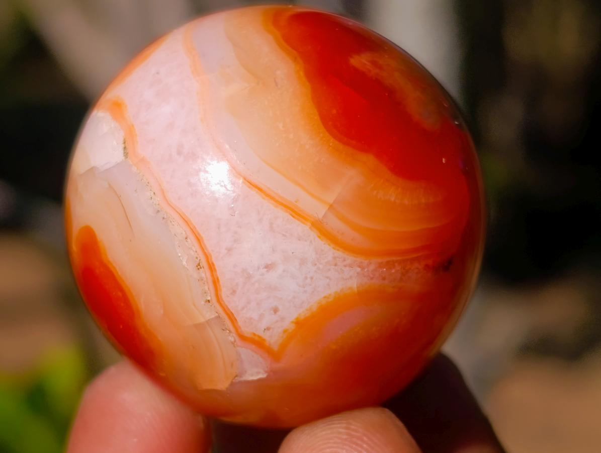 Polished Small Carnelian Agate Gemstone Spheres x 20 From Madagascar - Toprock Gemstones and Minerals 