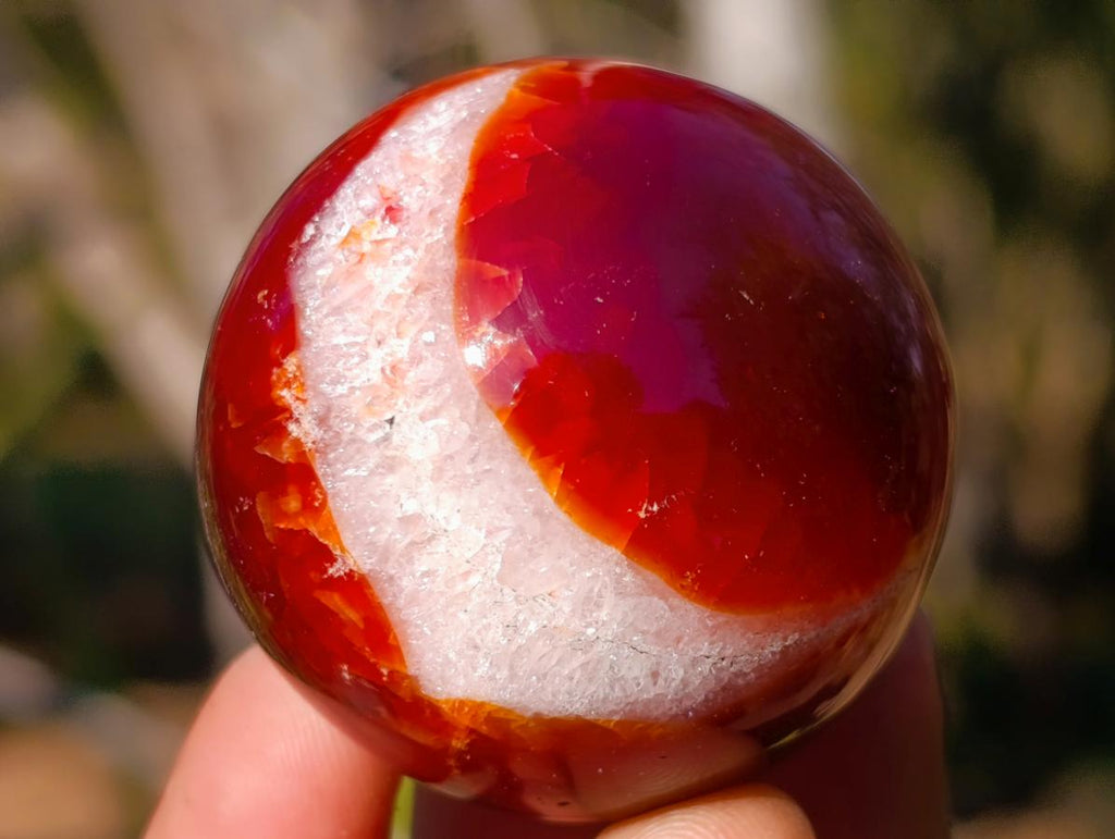Polished Small Carnelian Agate Gemstone Spheres x 20 From Madagascar - Toprock Gemstones and Minerals 