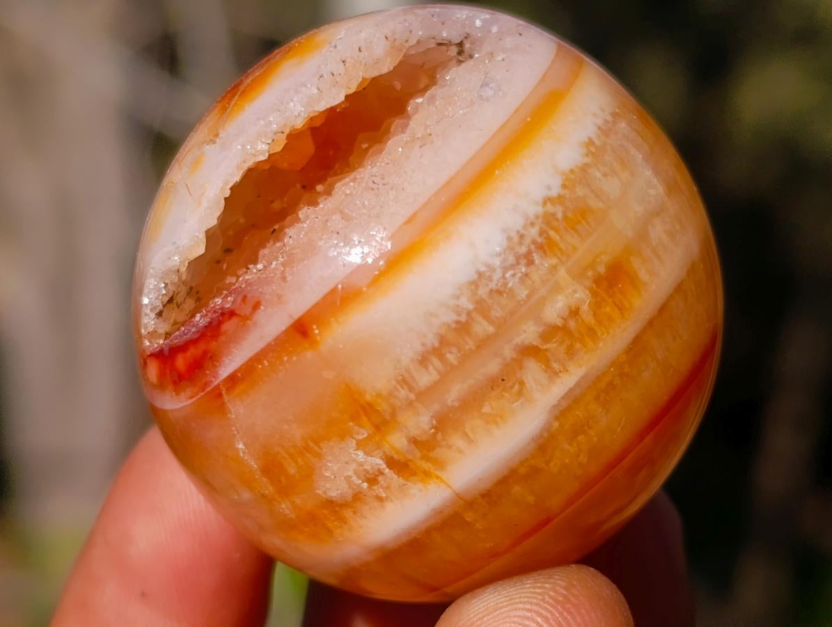 Polished Small Carnelian Agate Gemstone Spheres x 20 From Madagascar - Toprock Gemstones and Minerals 