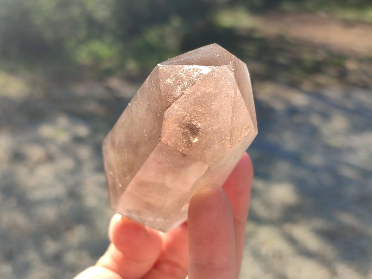 Polished Smokey Quartz Standing Display Crystals x 2 From Madagascar - Toprock Gemstones and Minerals 