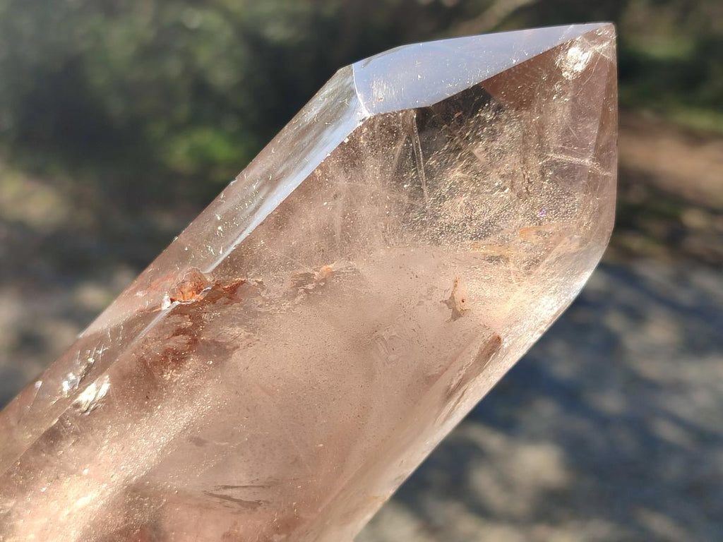 Polished Smokey Quartz Standing Display Crystals x 2 From Madagascar - Toprock Gemstones and Minerals 