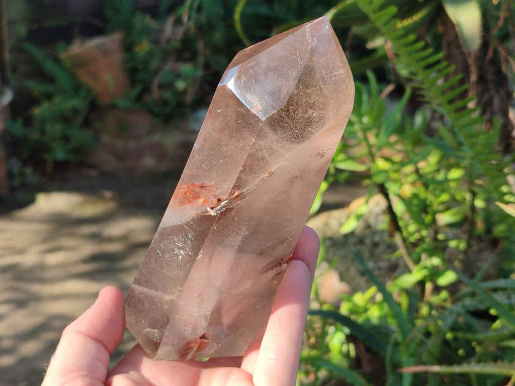 Polished Smokey Quartz Standing Display Crystals x 2 From Madagascar - Toprock Gemstones and Minerals 