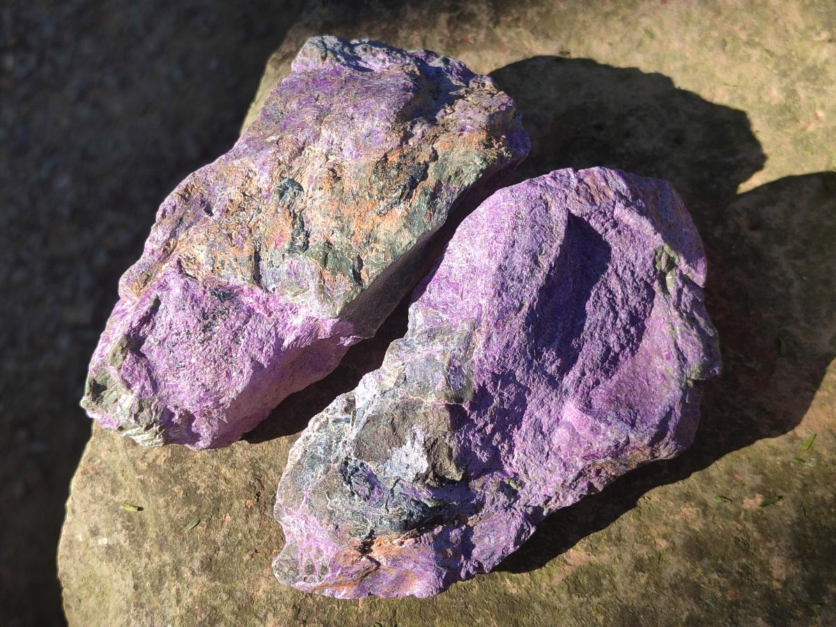 Natural Cobbed Stichtite Specimens x 5 From Barberton, South Africa - Toprock Gemstones and Minerals 