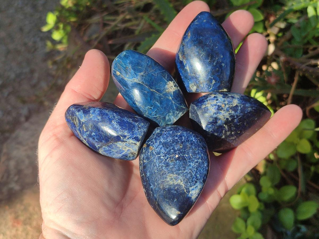 Polished Dumortierite Standing Display Pieces x 12 From Madagascar - Toprock Gemstones and Minerals 