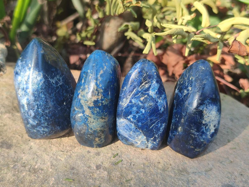 Polished Dumortierite Standing Display Pieces x 12 From Madagascar - Toprock Gemstones and Minerals 