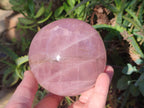Polished Large Gemmy Star Rose Quartz Spheres x 2 From Madagascar - Toprock Gemstones and Minerals 