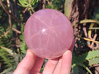Polished Large Gemmy Star Rose Quartz Spheres x 2 From Madagascar - Toprock Gemstones and Minerals 
