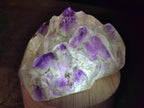 Polished Cascading Skeletal Smokey Window Amethyst Crystals x 4 From Akansobe, Madagascar - Toprock Gemstones and Minerals 