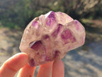 Polished Cascading Skeletal Smokey Window Amethyst Crystals x 4 From Akansobe, Madagascar - Toprock Gemstones and Minerals 
