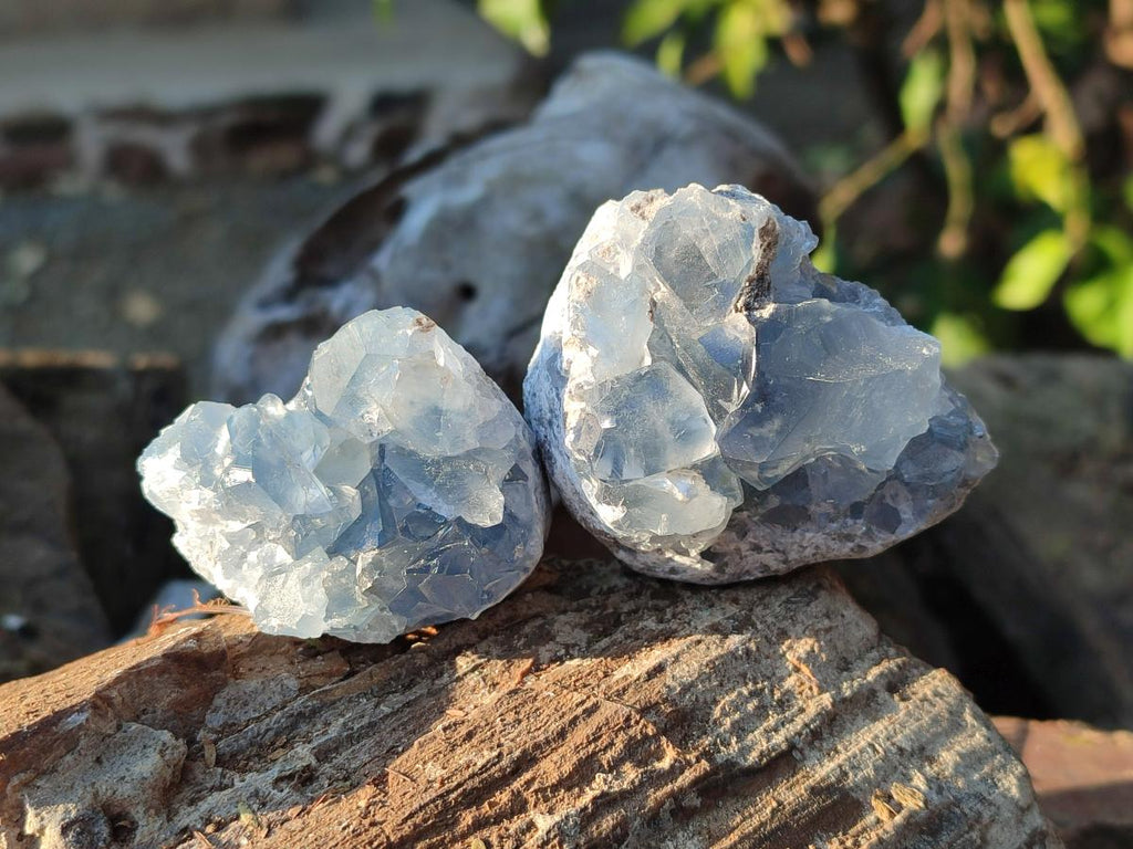 Natural Blue Celestite Specimens x 55 From Sakoany, Madagascar - Toprock Gemstones and Minerals 