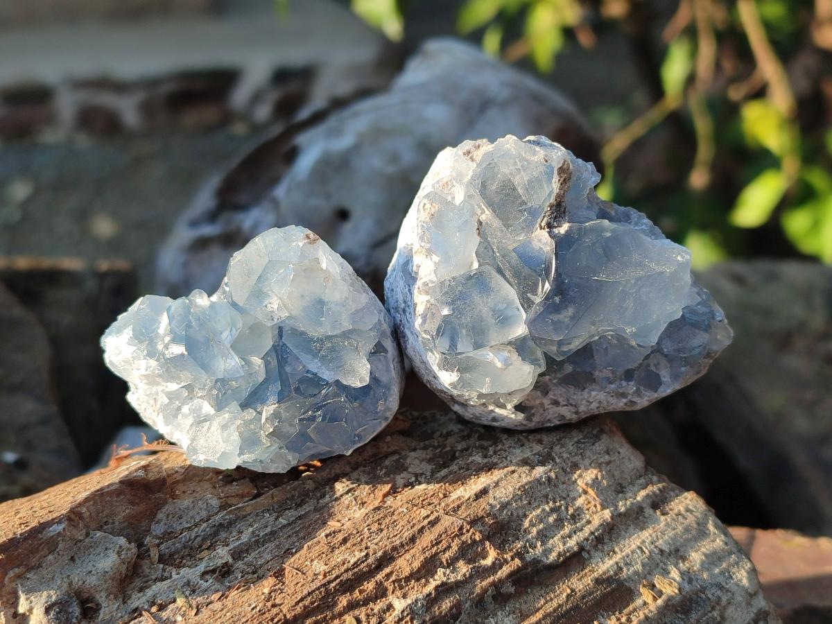 Natural Blue Celestite Specimens x 55 From Sakoany, Madagascar - Toprock Gemstones and Minerals 