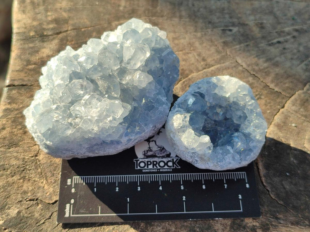 Natural Blue Celestite Specimens x 55 From Sakoany, Madagascar - Toprock Gemstones and Minerals 