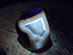 Polished Blue Lace Agate Geodes with Dog Tooth Calcite x 3 From Nsanje, Malawi - Toprock Gemstones and Minerals 