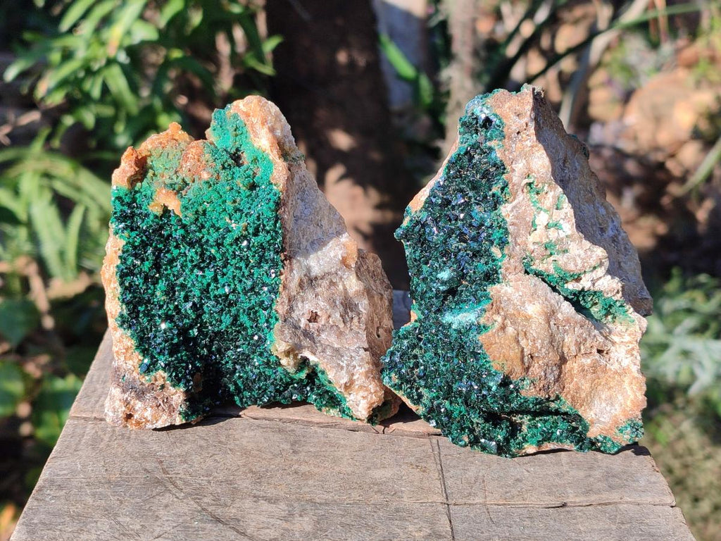 Natural Crystalline Malachite Specimens x 3 From Tenke Fungurume, Congo - Toprock Gemstones and Minerals 
