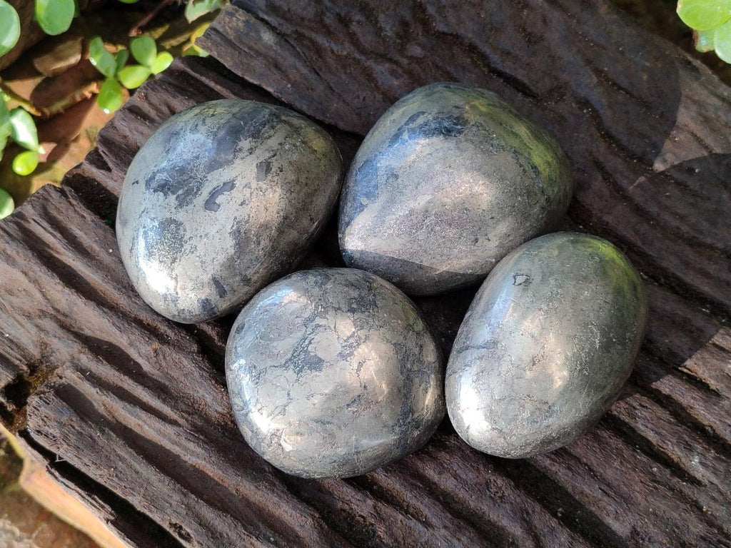 Polished Basalt Pharaoh Stone Galets x 4 From Iron Duke Mine, Zimbabwe - Toprock Gemstones and Minerals 
