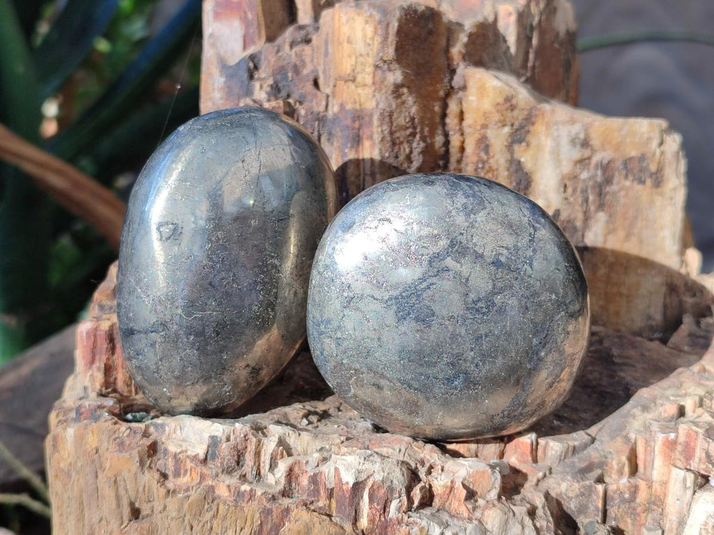 Polished Basalt Pharaoh Stone Galets x 4 From Iron Duke Mine, Zimbabwe - Toprock Gemstones and Minerals 