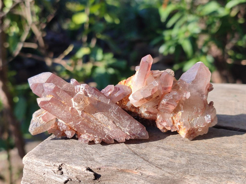 Natural Red Hematoid Quartz Crystals and Clusters x 12 From Karoi, Zimbabwe - Toprock Gemstones and Minerals 
