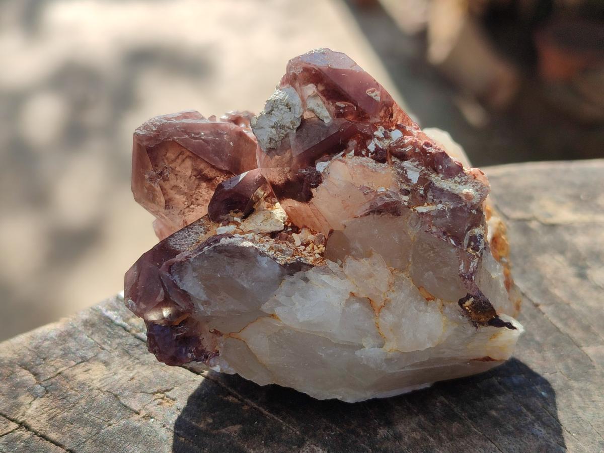 Natural Red Hematoid Quartz Crystals and Clusters x 12 From Karoi, Zimbabwe - Toprock Gemstones and Minerals 