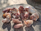 Natural Red Hematoid Quartz Crystals and Clusters x 12 From Karoi, Zimbabwe - Toprock Gemstones and Minerals 