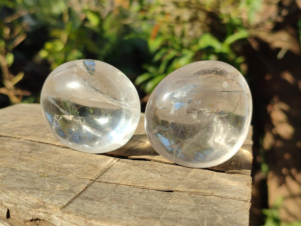 Polished Rock Crystal Galets x 25 From Amoron’i Mania, Madagascar - Toprock Gemstones and Minerals 