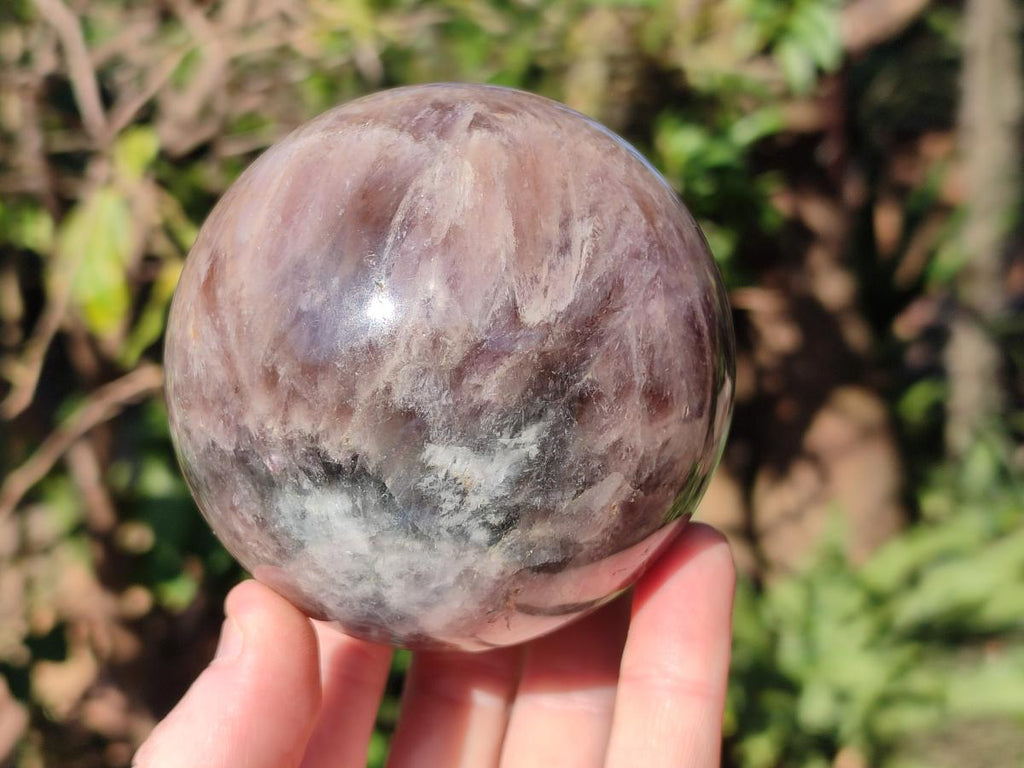 Polished Chevron Amethyst Spheres x 2 From Zambia - Toprock Gemstones and Minerals 