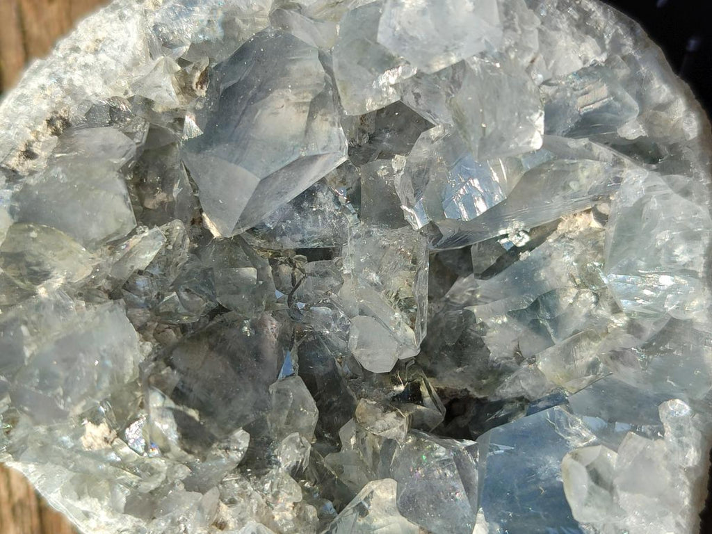Natural Blue Celestite Geode Specimens x 2 From Sakoany, Madagascar - Toprock Gemstones and Minerals 
