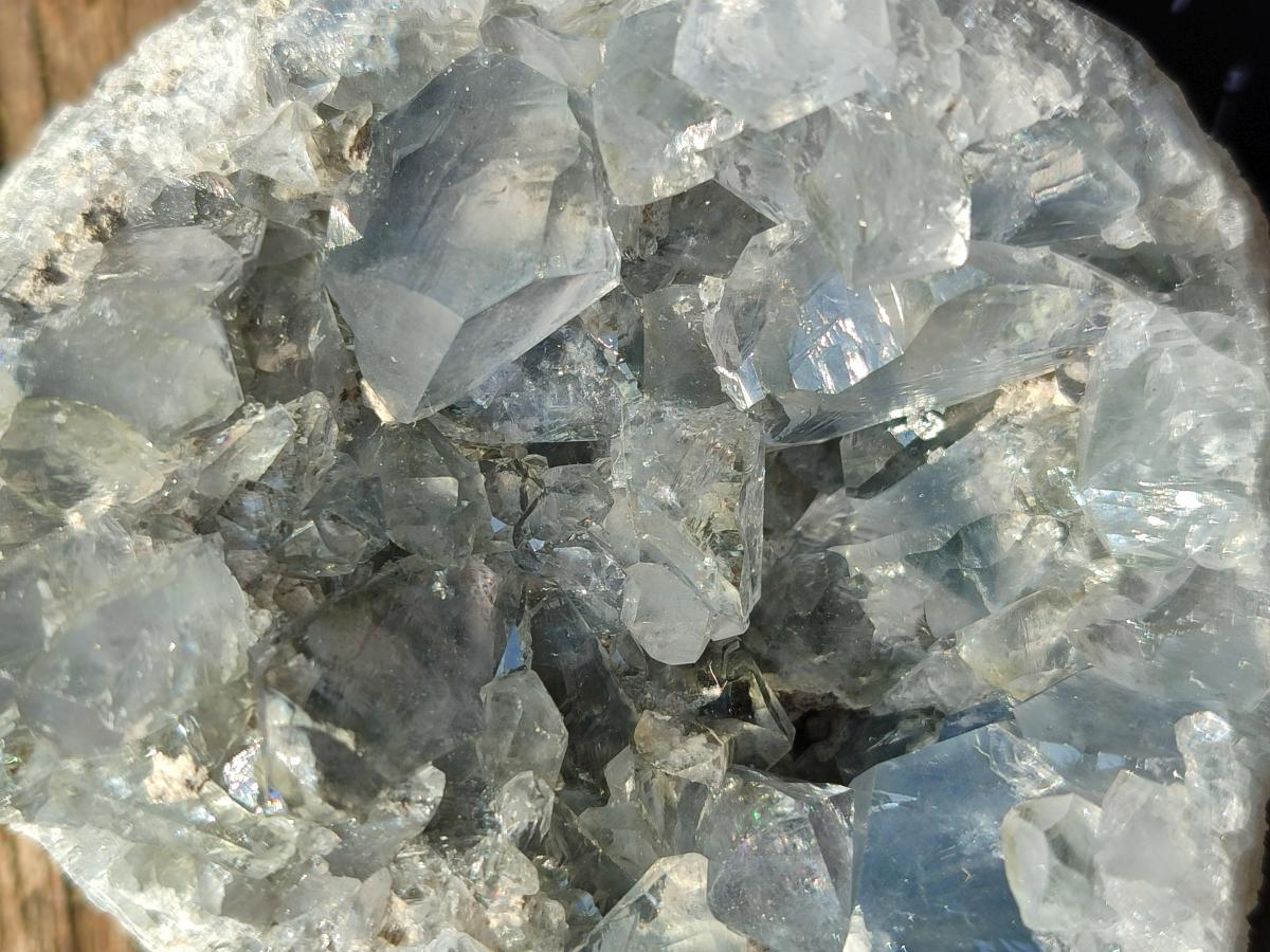Natural Blue Celestite Geode Specimens x 2 From Sakoany, Madagascar - Toprock Gemstones and Minerals 