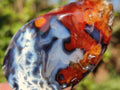 Polished Carnelian Agate Gemstone Flames x 7 From Madagascar - Toprock Gemstones and Minerals 