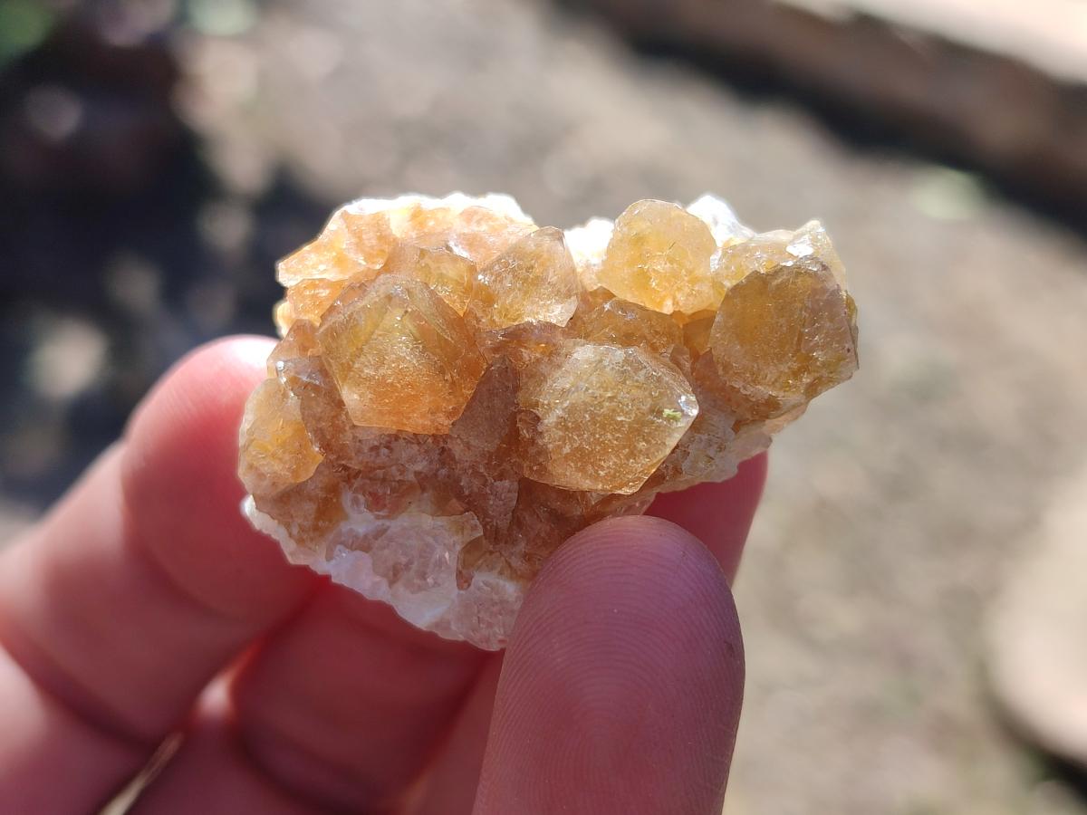 Natural Small Golden Limonite Quartz Clusters x 70 From Solwezi, Zambia - Toprock Gemstones and Minerals 