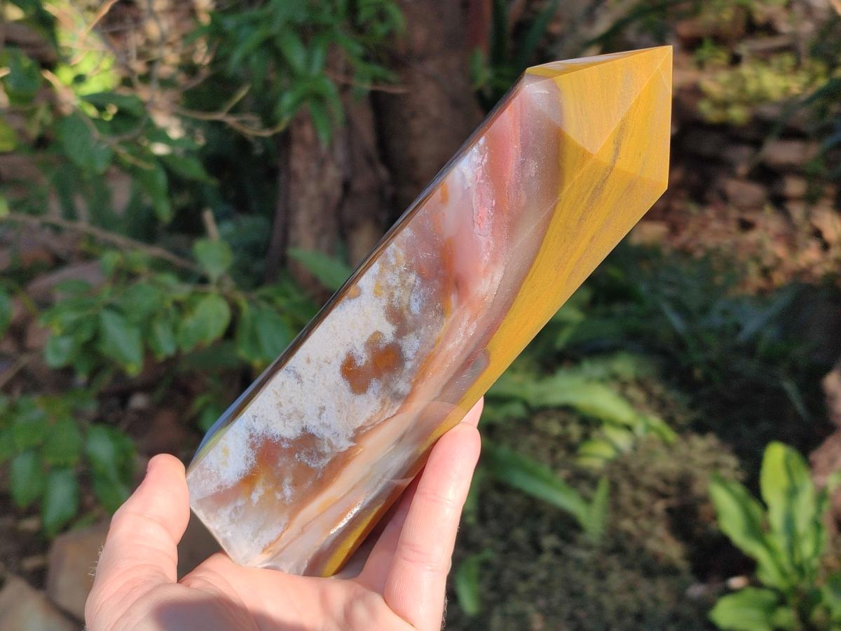Polished Ocean Jasper Display Crystal and Tower x 2 From Northwest Coast, Madagascar - Toprock Gemstones and Minerals 
