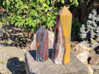 Polished Ocean Jasper Display Crystal and Tower x 2 From Northwest Coast, Madagascar - Toprock Gemstones and Minerals 