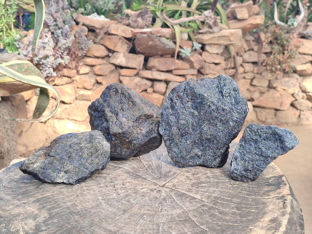Natural Rare Blue Iolite "Cordierite" Cobbed Specimens x 4 From Ambatofinandrahana, Madagascar - Toprock Gemstones and Minerals 