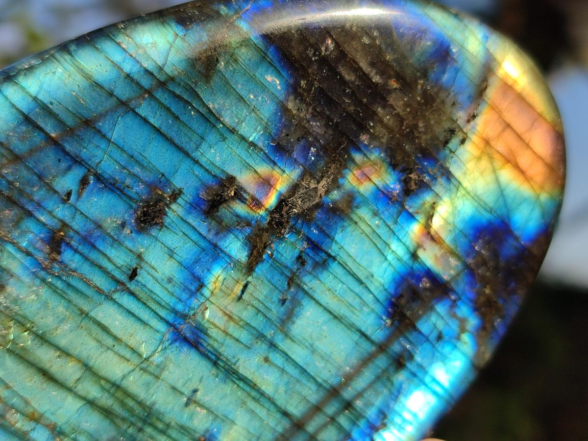Polished Labradorite Standing Display Pieces x 4 From Madagascar - Toprock Gemstones and Minerals 
