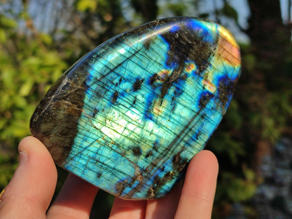 Polished Labradorite Standing Display Pieces x 4 From Madagascar - Toprock Gemstones and Minerals 