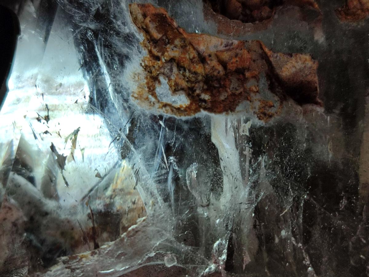 Polished XXL Smokey Window Enhydro Quartz Castle Crystal x 1 From Madagascar - Toprock Gemstones and Minerals 