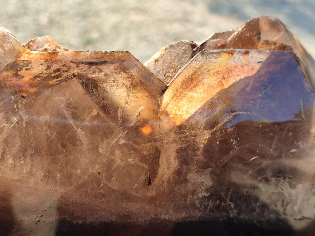 Polished XXL Smokey Window Enhydro Quartz Castle Crystal x 1 From Madagascar - Toprock Gemstones and Minerals 