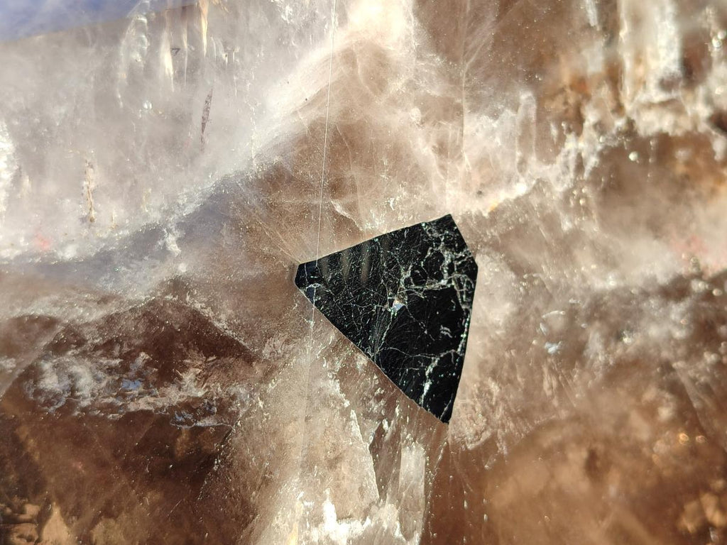 Polished XXL Smokey Window Enhydro Quartz Castle Crystal x 1 From Madagascar - Toprock Gemstones and Minerals 