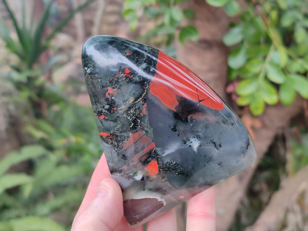Polished Bloodstone Standing Display Pieces x 2 From Swaziland - Toprock Gemstones and Minerals 