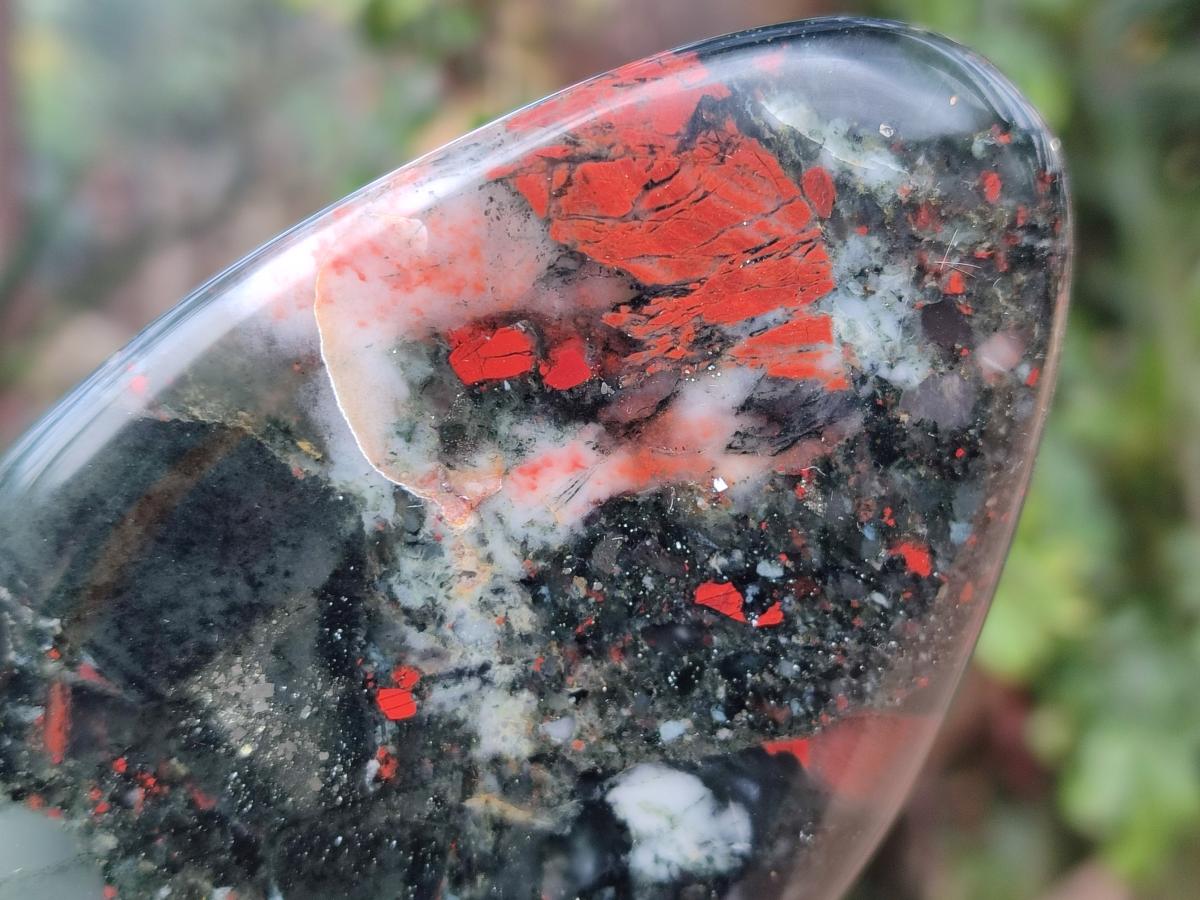 Polished Bloodstone Standing Display Pieces x 2 From Swaziland - Toprock Gemstones and Minerals 