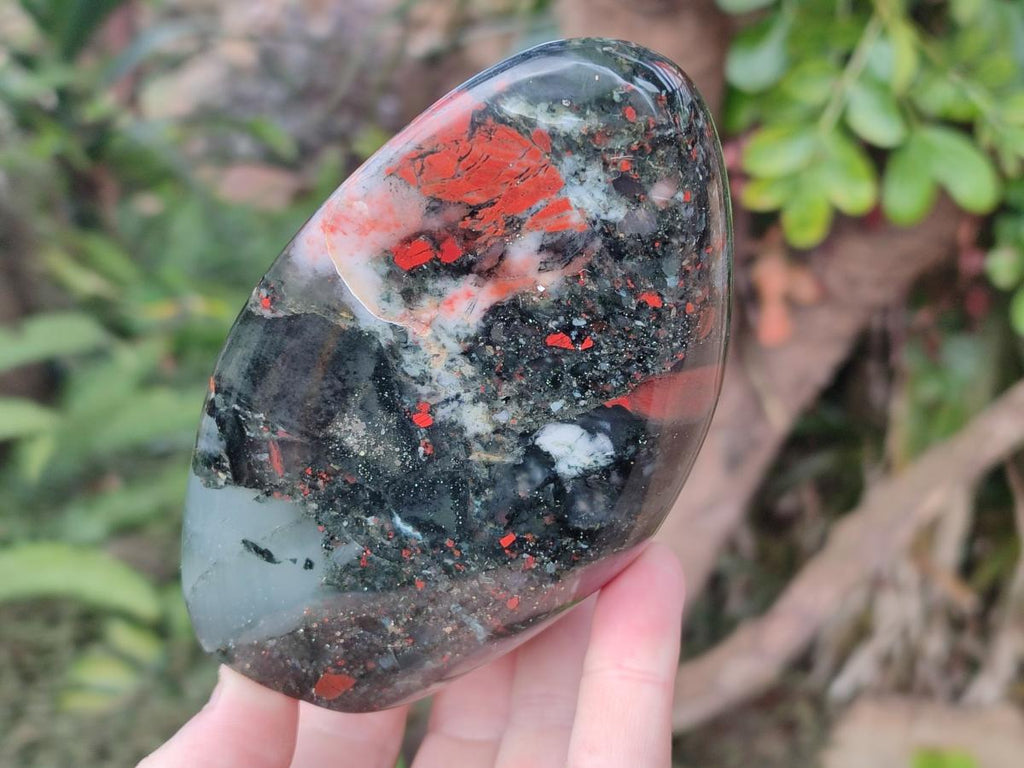 Polished Bloodstone Standing Display Pieces x 2 From Swaziland - Toprock Gemstones and Minerals 
