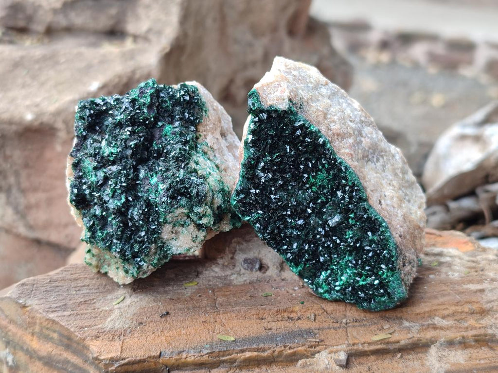 Natural Crystalline Malachite Specimens x 6 From Tenke Fungurume, Congo - Toprock Gemstones and Minerals 