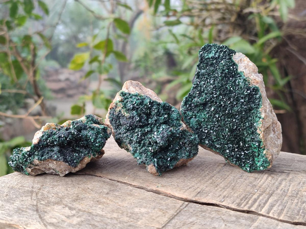Natural Crystalline Malachite Specimens x 6 From Tenke Fungurume, Congo - Toprock Gemstones and Minerals 