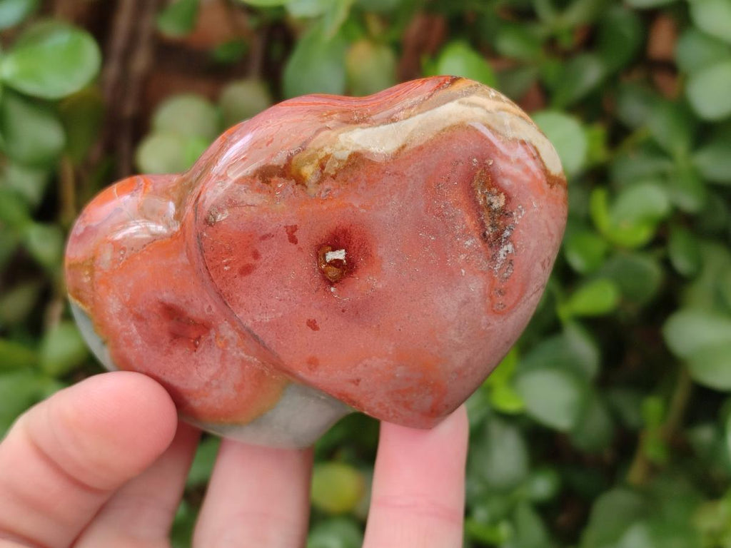 Polished Polychrome Jasper Twin Hearts and Single Hearts x 6 From NW Coast, Madagascar - Toprock Gemstones and Minerals 