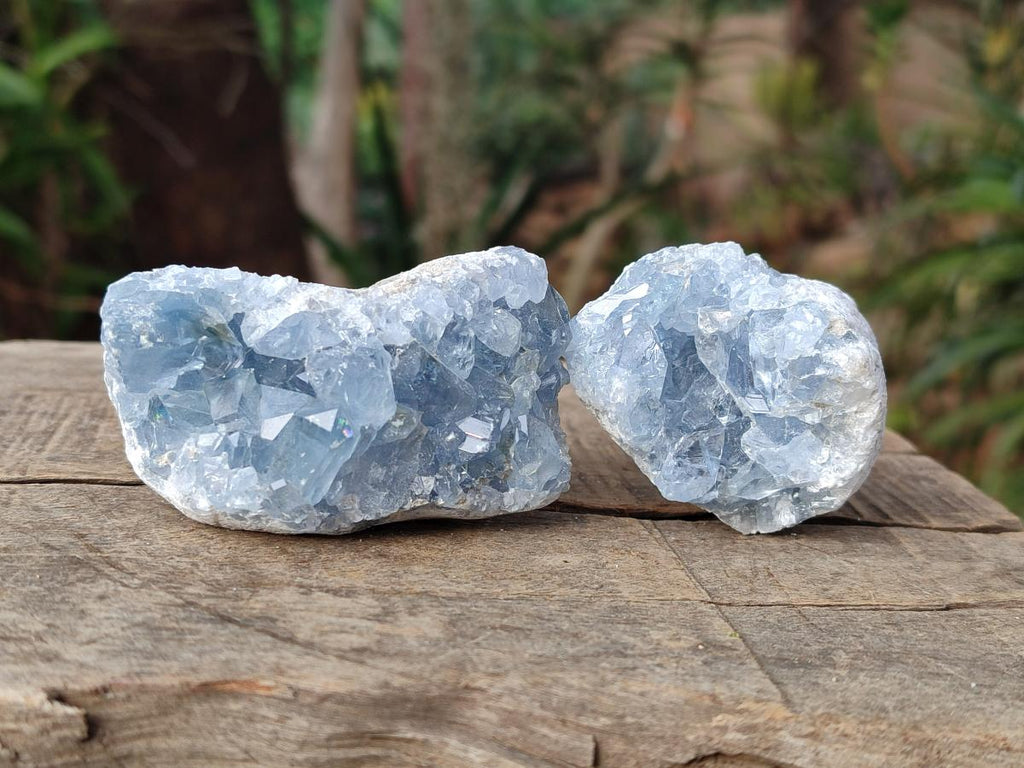 Natural Blue Celestite Specimens x 12 From Sakoany, Madagascar - Toprock Gemstones and Minerals 