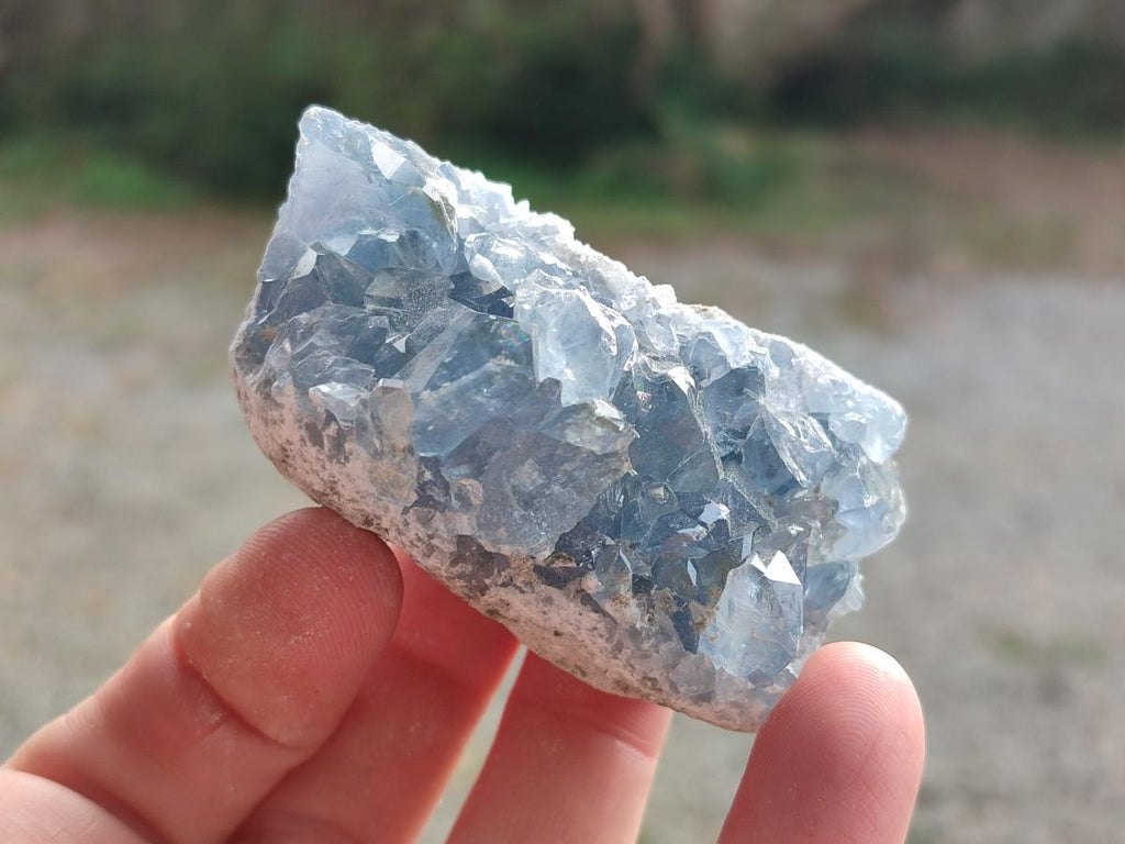 Natural Blue Celestite Specimens x 12 From Sakoany, Madagascar - Toprock Gemstones and Minerals 