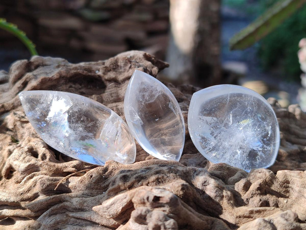 Polished Rock Crystal Quartz "Angel Tears" Free Forms x 35 From Madagascar - Toprock Gemstones and Minerals 