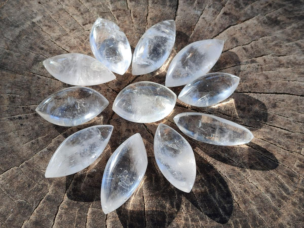 Polished Rock Crystal Quartz "Angel Tears" Free Forms x 35 From Madagascar - Toprock Gemstones and Minerals 