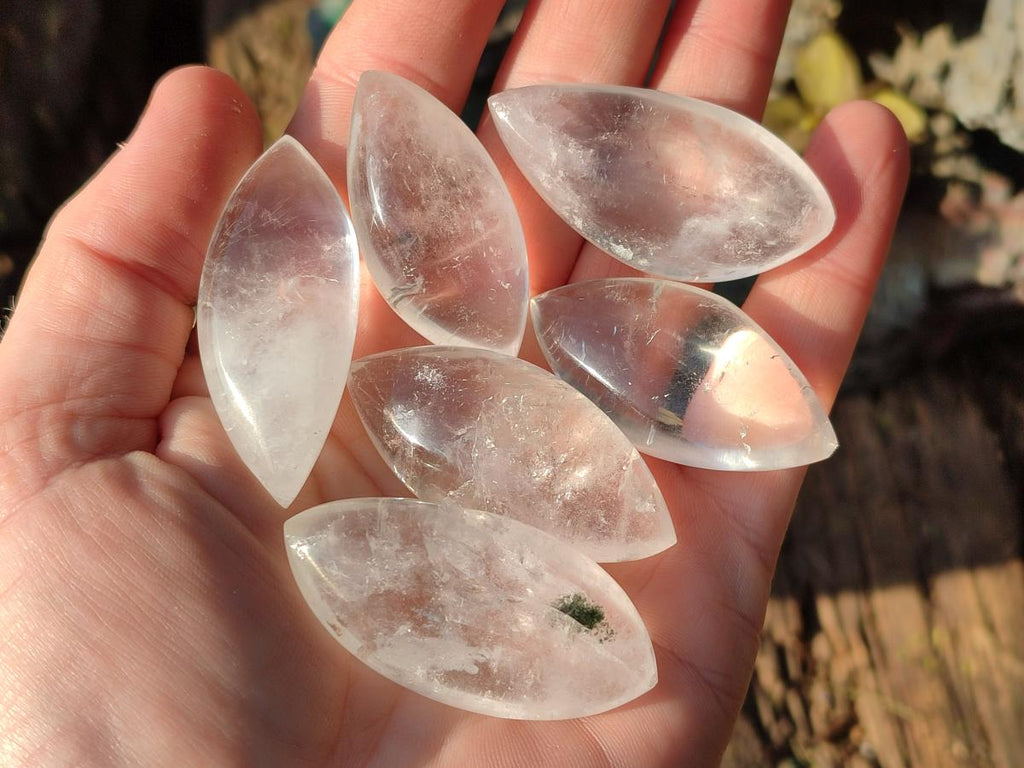 Polished Rock Crystal Quartz "Angel Tears" Free Forms x 35 From Madagascar - Toprock Gemstones and Minerals 